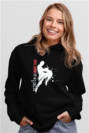Muay Thai Siyah Unisex Hoodie