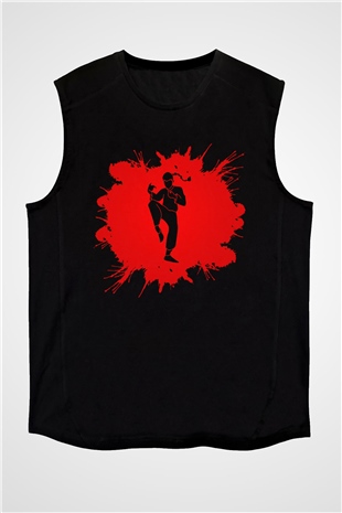 Muay Thai Siyah Unisex Kolsuz Tişört