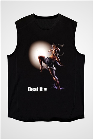 Muay Thai Siyah Unisex Kolsuz Tişört