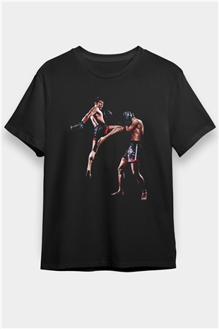 Muay Thai Siyah Unisex Tişört T-Shirt - TişörtFabrikası
