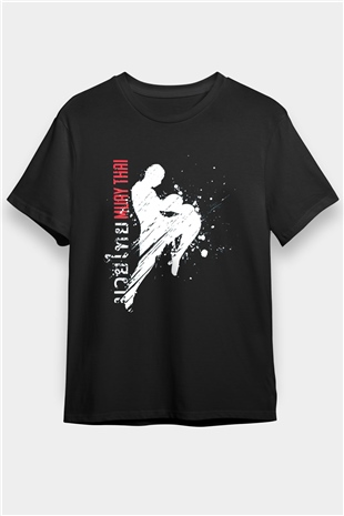 Muay Thai Siyah Unisex Tişört T-Shirt - TişörtFabrikası