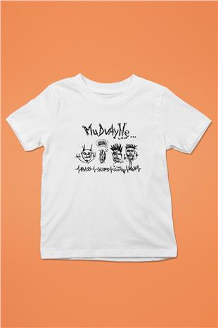 Mudvayne Baskılı Beyaz Unisex Beyaz Çocuk Tişört - Tshirt