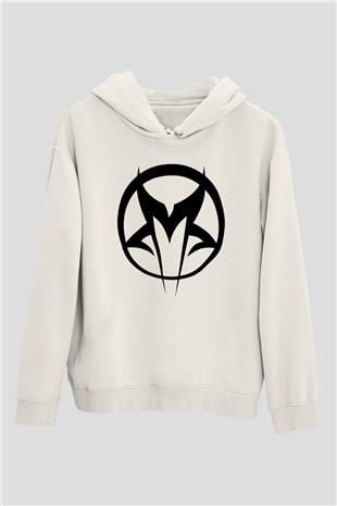 Mudvayne Baskılı Beyaz Unisex Kapüşonlu Sweatshirt
