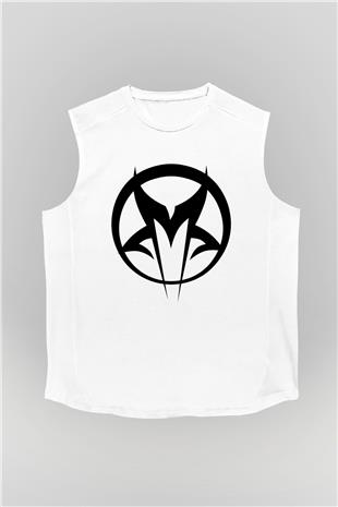 Mudvayne Baskılı Beyaz Unisex Kolsuz Tişört - Tshirt