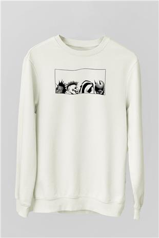 Mudvayne Baskılı Beyaz Unisex Sweatshirt