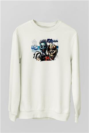 Mudvayne Baskılı Beyaz Unisex Sweatshirt