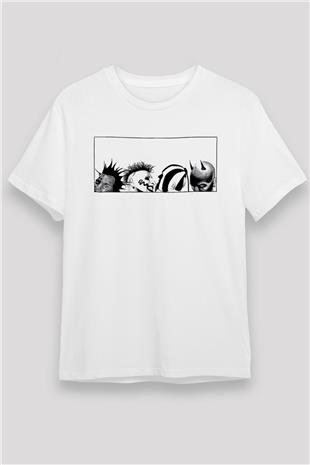 Mudvayne Baskılı Unisex Beyaz Tişört - Tshirt