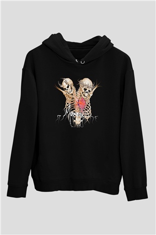 Mudvayne Baskılı Unisex Siyah Kapüşonlu Sweatshirt