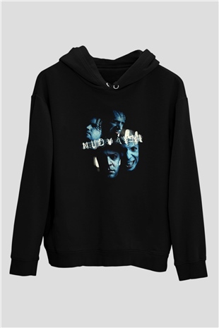 Mudvayne Baskılı Unisex Siyah Kapüşonlu Sweatshirt