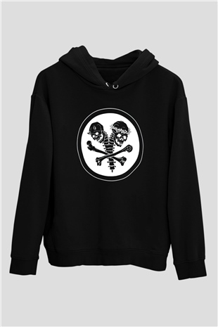 Mudvayne Baskılı Unisex Siyah Kapüşonlu Sweatshirt
