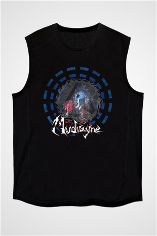 Mudvayne Baskılı Unisex Siyah Kolsuz Tişört - Tshirt