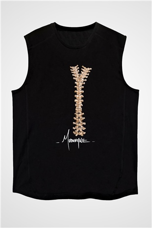 Mudvayne Baskılı Unisex Siyah Kolsuz Tişört - Tshirt