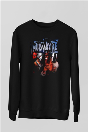 Mudvayne Baskılı Unisex Siyah Sweatshirt