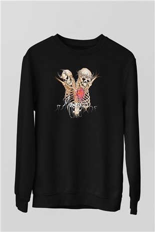 Mudvayne Baskılı Unisex Siyah Sweatshirt