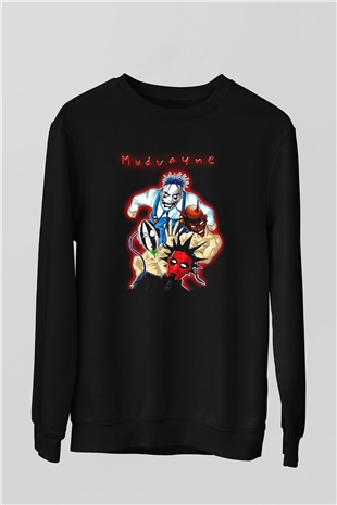 Mudvayne Baskılı Unisex Siyah Sweatshirt