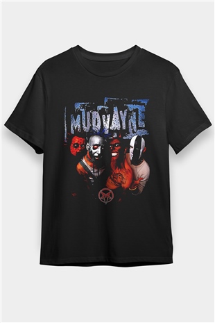 Mudvayne Baskılı Unisex Siyah Tişört - Tshirt