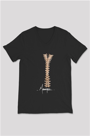 Mudvayne Baskılı Unisex Siyah V Yaka Tişört - Tshirt