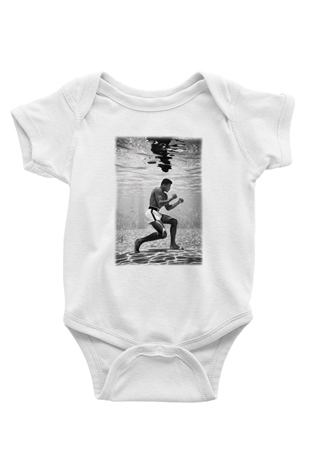Muhammed Ali Baskılı Beyaz Unisex Bebek Body - Zıbın