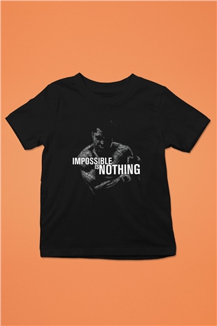Muhammed Ali Baskılı Siyah Unisex Çocuk Tişört