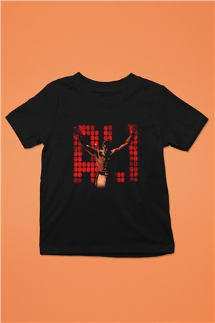 Muhammed Ali Baskılı Siyah Unisex Çocuk Tişört