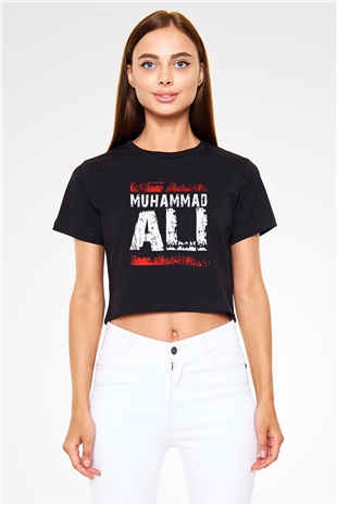 Muhammed Ali Siyah Crop Top Tişört