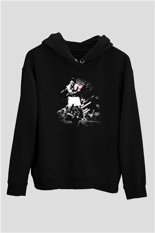 Muhammed Ali Siyah Unisex Hoodie