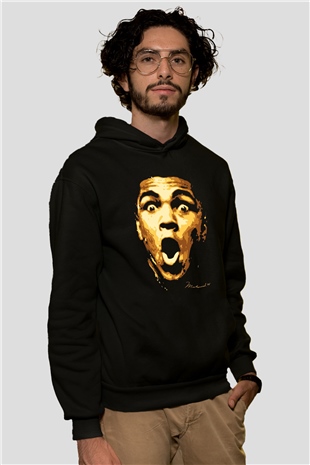 Muhammed Ali Siyah Unisex Hoodie