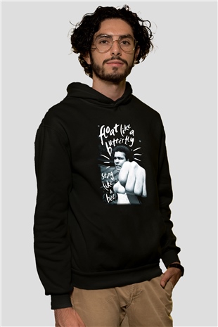 Muhammed Ali Siyah Unisex Hoodie