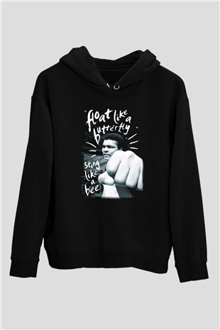 Muhammed Ali Siyah Unisex Hoodie
