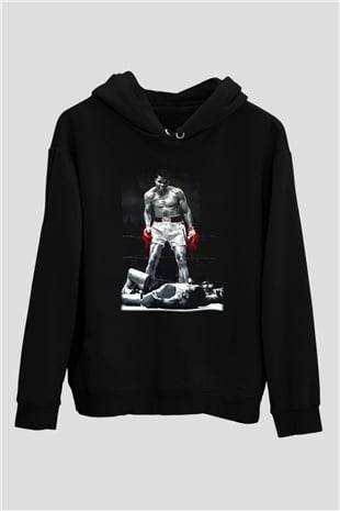 Muhammed Ali Siyah Unisex Hoodie