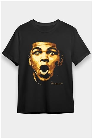 Muhammed Ali Siyah Unisex Tişört T-Shirt - TişörtFabrikası