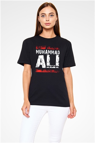 Muhammed Ali Siyah Unisex Tişört T-Shirt - TişörtFabrikası