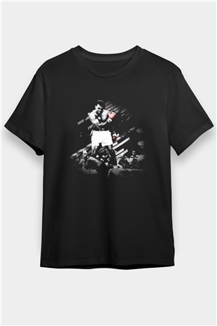 Muhammed Ali Siyah Unisex Tişört T-Shirt - TişörtFabrikası