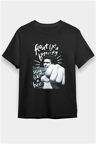 Muhammed Ali Siyah Unisex Tişört T-Shirt - TişörtFabrikası