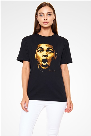 Muhammed Ali Siyah Unisex Tişört T-Shirt - TişörtFabrikası