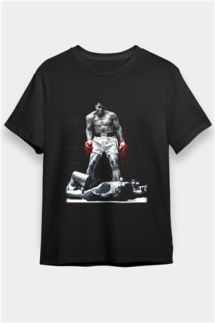 Muhammed Ali Siyah Unisex Tişört T-Shirt - TişörtFabrikası