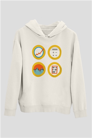 Muhasebeci Beyaz Unisex Hoodie