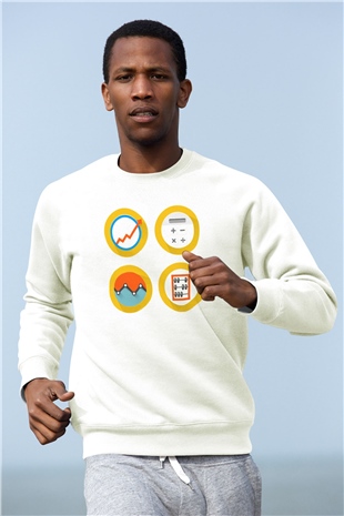 Muhasebeci Beyaz Unisex Sweatshirt