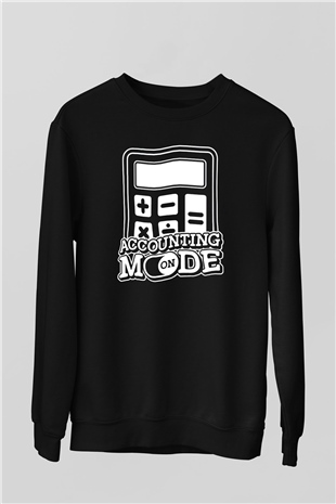 Muhasebeci Siyah Unisex Sweatshirt