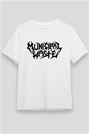 Municipal Waste Beyaz Unisex Tişört T-Shirt - TişörtFabrikası