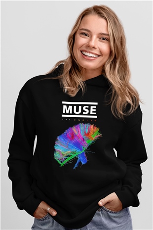 Muse Siyah Unisex Hoodie