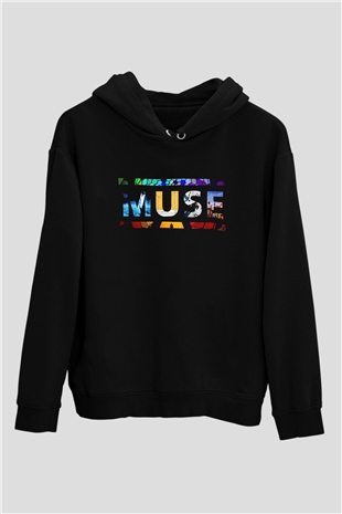 Muse Siyah Unisex Hoodie