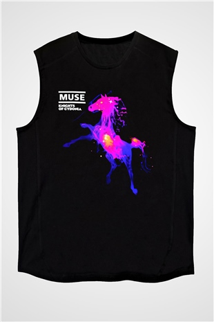 Muse Siyah Unisex Kolsuz Tişört