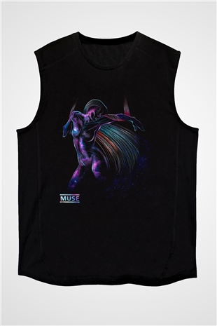 Muse Siyah Unisex Kolsuz Tişört
