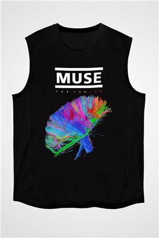 Muse Siyah Unisex Kolsuz Tişört