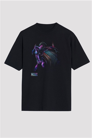 Muse Siyah Unisex Oversize Tişört T-Shirt