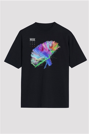 Muse Siyah Unisex Oversize Tişört T-Shirt