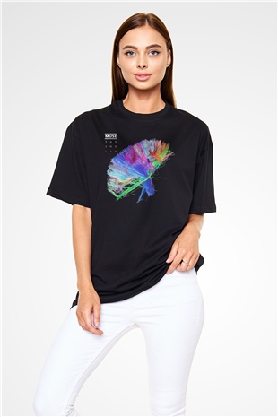Muse Siyah Unisex Oversize Tişört T-Shirt
