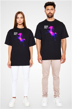 Muse Siyah Unisex Oversize Tişört T-Shirt