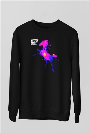 Muse Siyah Unisex Sweatshirt